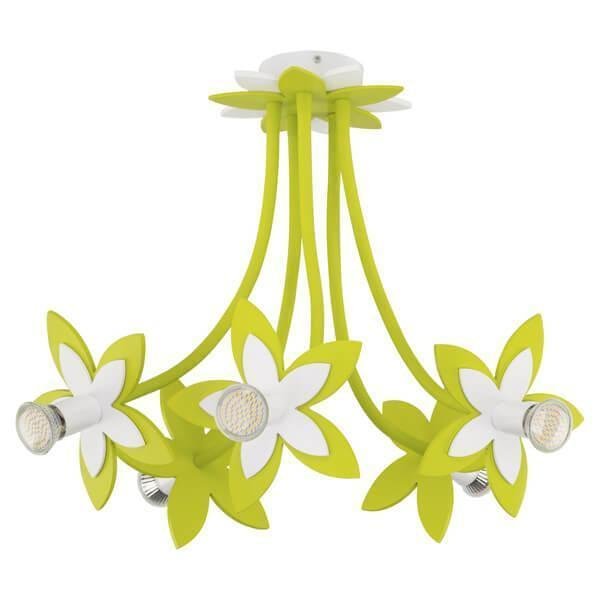 Подвесная люстра Flowers Green зеленого цвета - купить Потолочные светильники в детскую по цене 18100.0