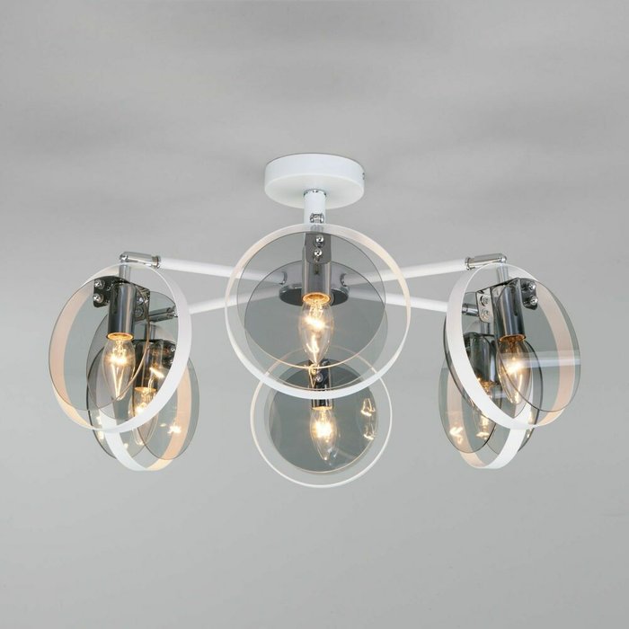 Потолочный светильник Gallo белого цвета в стиле лофт  - лучшие Подвесные светильники в INMYROOM
