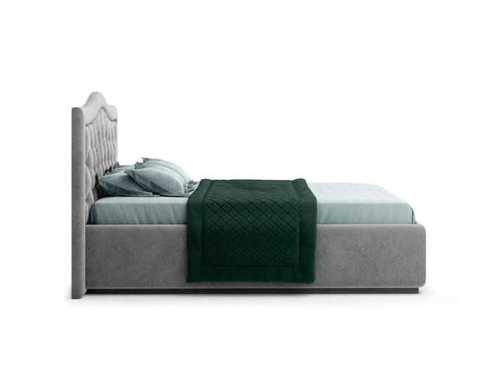 Кровать Vicensa серого цвета с ортопедическим основанием 140х200 - лучшие Кровати для спальни в INMYROOM