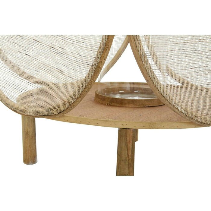 Фонарь DKD Home Decor Стеклянный Натуральный Коричневый Бамбук Восточный 42 x 42 x 55 cm - купить Подсвечники по цене 13544.0