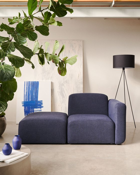 Модульный диван Neom М темно-синего цвета - купить Прямые диваны по цене 172990.0