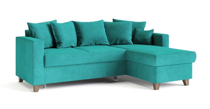 Угловой диван-кровать Эмилио бирюзового цвета - купить Угловые диваны по цене 69097.0