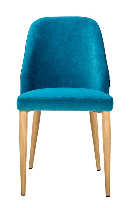 Стул Alen синего цвета с бежевыми ножками - купить Обеденные стулья по цене 10080.0