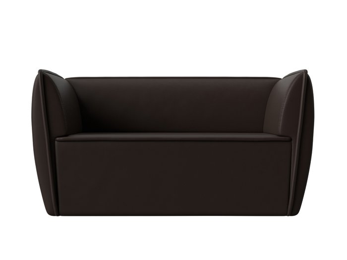 Прямой диван Бергамо коричневого цвета (экокожа) - купить Прямые диваны по цене 26999.0