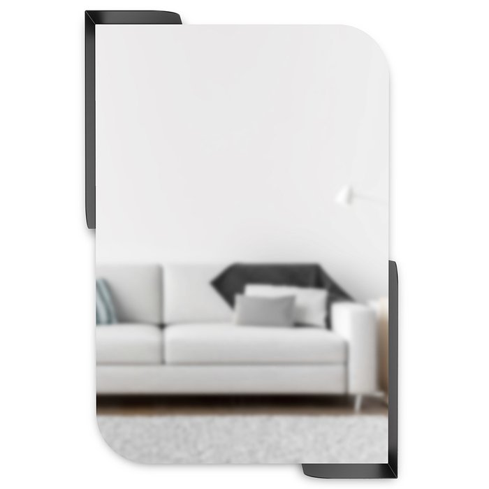 Настенное зеркало Alcove 52x77 черного цвета Настенное зеркало Alcove 52x77 черного цвета