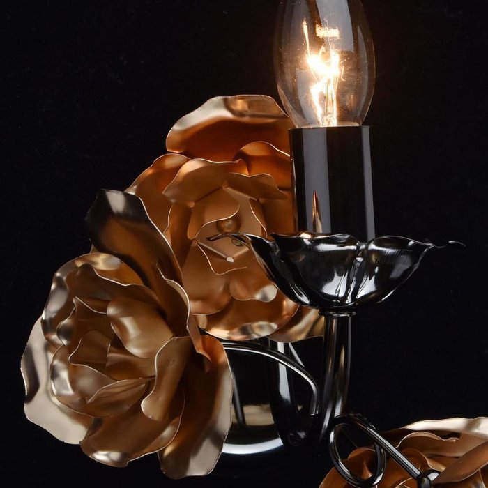 Бра Розенхейм с золотыми розами - купить Бра и настенные светильники по цене 4840.0