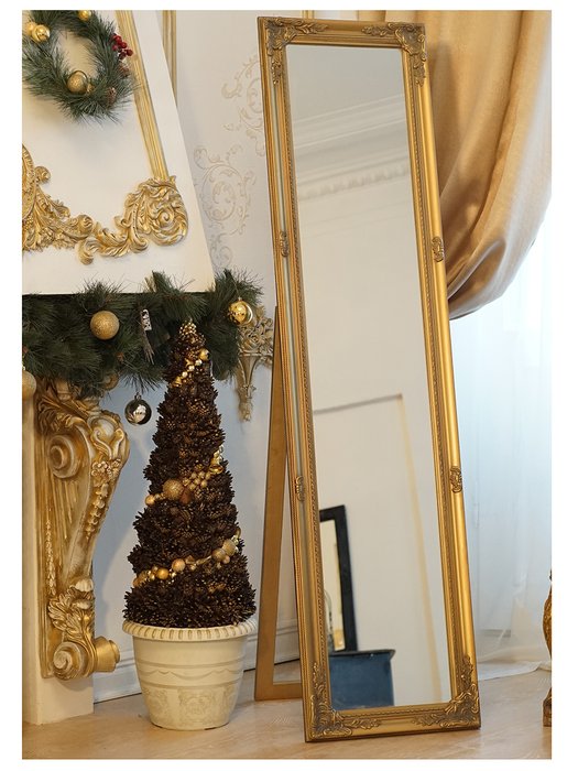 Напольное зеркало Antique в раме золотого цвета - купить Напольные зеркала по цене 13500.0
