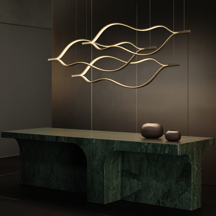 Подвесной светильник Tape Light 10403/1400 SN (силикон, цвет белый) - лучшие Подвесные светильники в INMYROOM