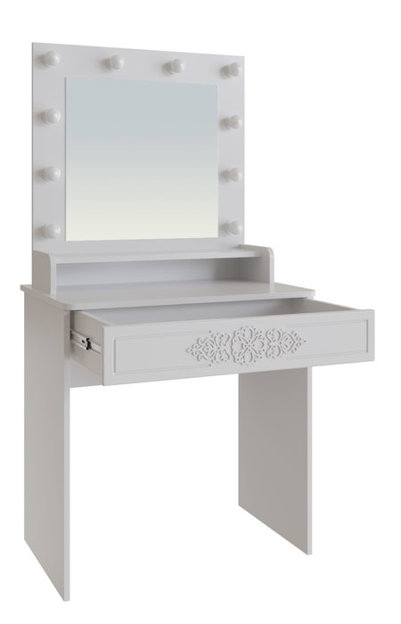 Туалетный столик с зеркалом Ассоль белого цвета - лучшие Туалетные столики в INMYROOM