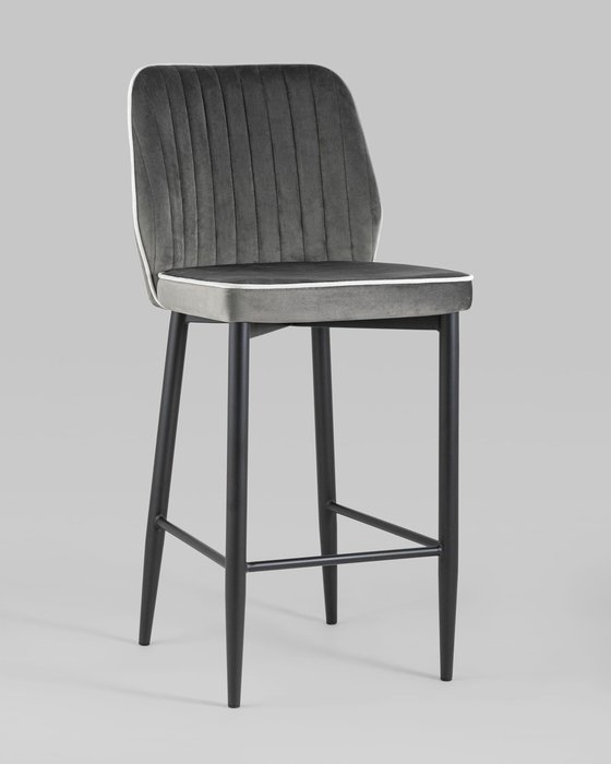Стул полубарный Лоренс серого цвета - купить Барные стулья по цене 8990.0