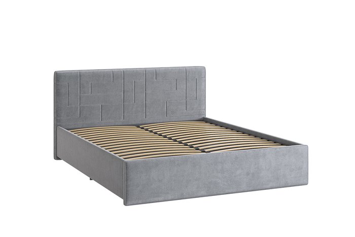 Кровать Лора 2 160х200 серого цвета без подъемного механизма  - купить Кровати для спальни по цене 24980.0