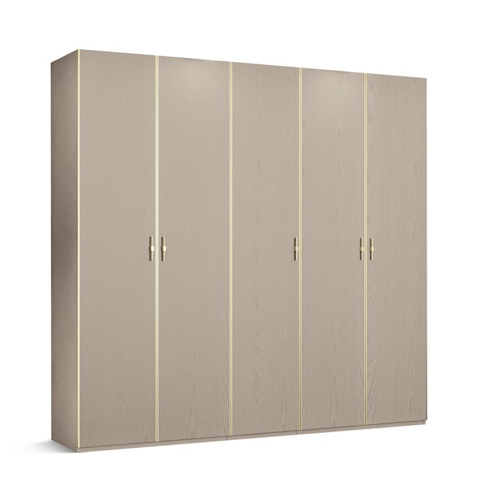 Шкаф для одежды пятидверный Palmari серо-бежевого цвета