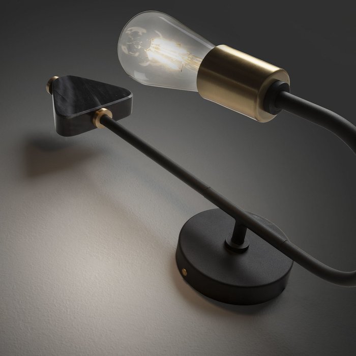 Настенный светильник Bransc черного цвета - лучшие Бра и настенные светильники в INMYROOM