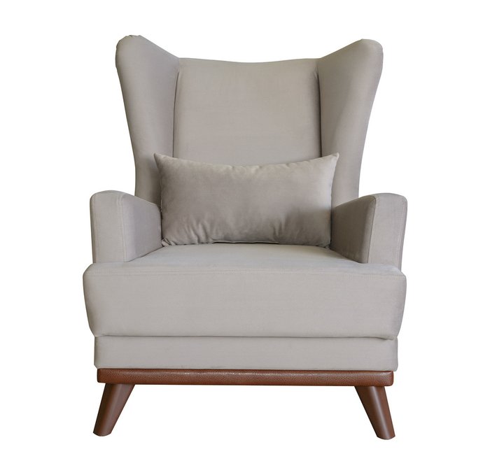 Кресло Оскар в обивке из велюра серого цвета - купить Интерьерные кресла по цене 13242.0