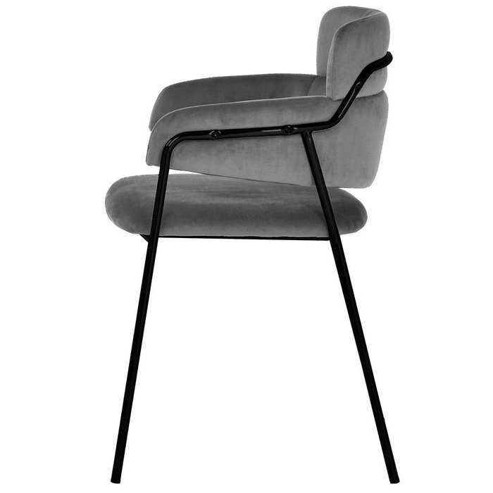 Стул Napoli серого цвета с черными ножками - лучшие Обеденные стулья в INMYROOM