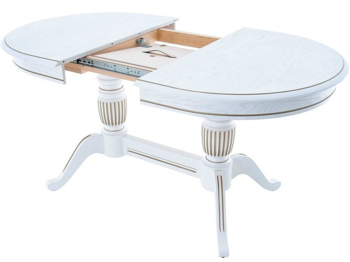 Стол раздвижной Леонардо белого цвета - лучшие Обеденные столы в INMYROOM
