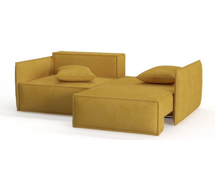 Диван-кровать из велюра Лортон желтого цвета - лучшие Прямые диваны в INMYROOM