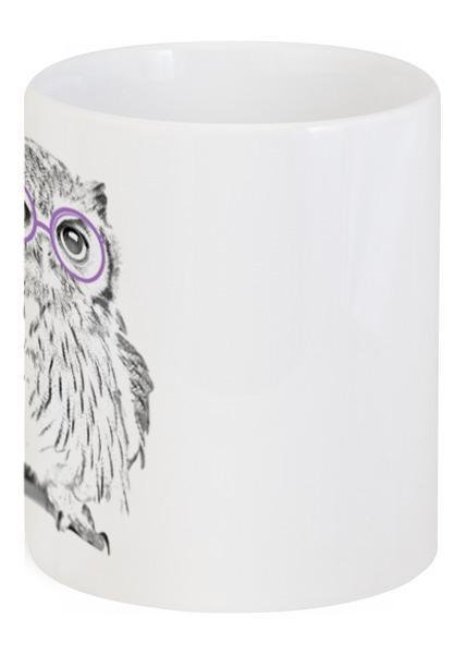 Кружка керамическая Сова в очках с рисунком - купить Чашки по цене 848.0
