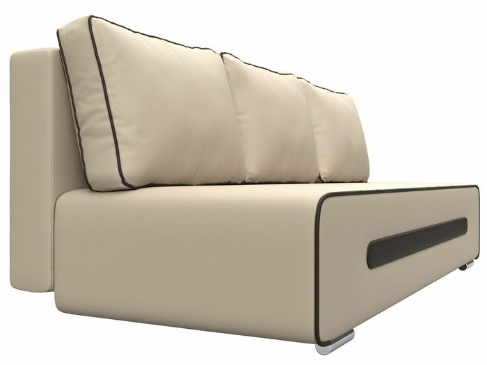 Прямой диван-кровать Приам бежевого цвета (экокожа) - лучшие Прямые диваны в INMYROOM