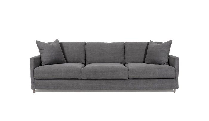 Прямой диван Carelia темно-серый