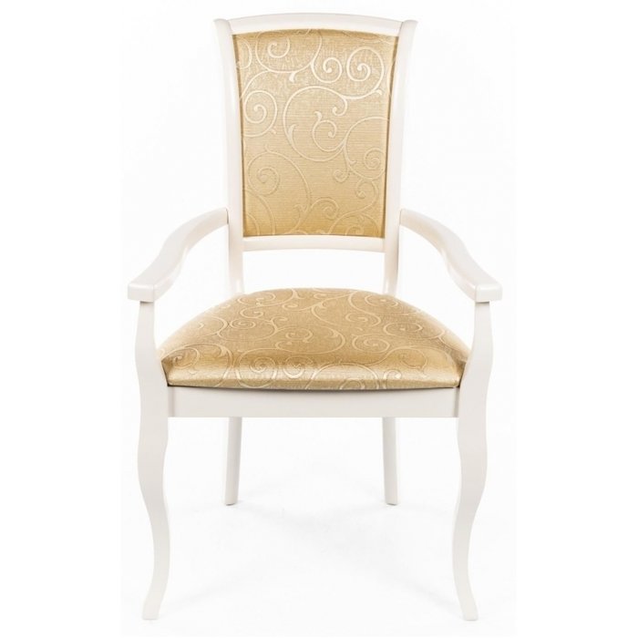 Стул Milano в обивке из ткани золотистого цвета - лучшие Обеденные стулья в INMYROOM