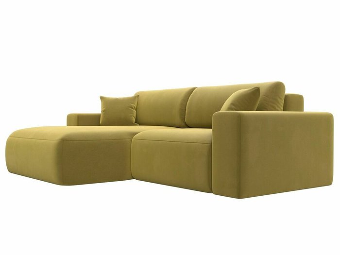 Угловой диван-кровать Лига 036 Классик желтого цвета левый угол - лучшие Угловые диваны в INMYROOM