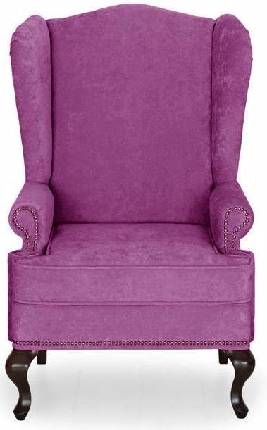 Кресло английское Биг Бен с ушками дизайн 16 фиолетового цвета - купить Интерьерные кресла по цене 30150.0