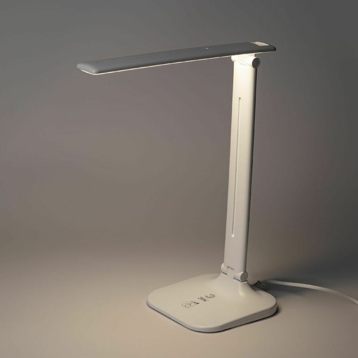 Настольная лампа NLED-484 Б0059856 (пластик, цвет белый) - купить Рабочие лампы по цене 1470.0