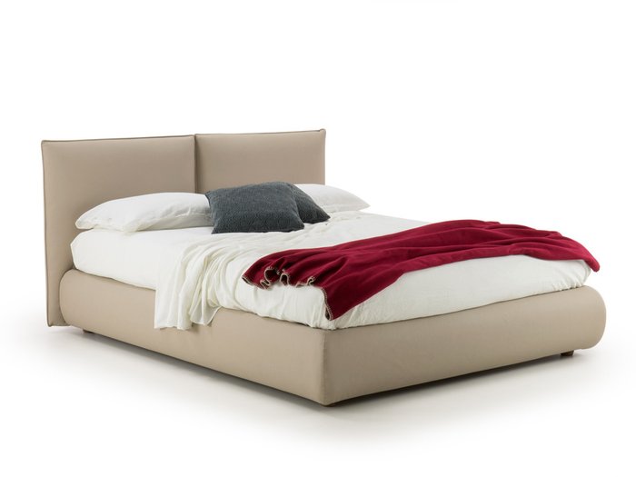 Двуспальная кровать Аида бежевого цвета 160х200 - купить Кровати для спальни по цене 68300.0
