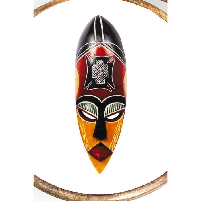 Комплект из трех столиков African Mask на стальных ножках - купить Кофейные столики по цене 31670.0