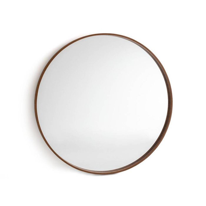 Зеркало настенное из орехового дерева Alaria коричневого цвета - купить Настенные зеркала по цене 15346.0