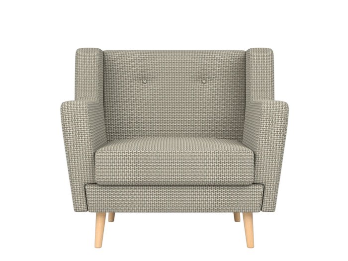 Кресло Брайтон серо-бежевого цвета - купить Интерьерные кресла по цене 23999.0