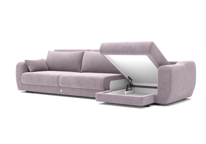 Угловой диван-кровать серо-лилового цвета - купить Угловые диваны по цене 305000.0