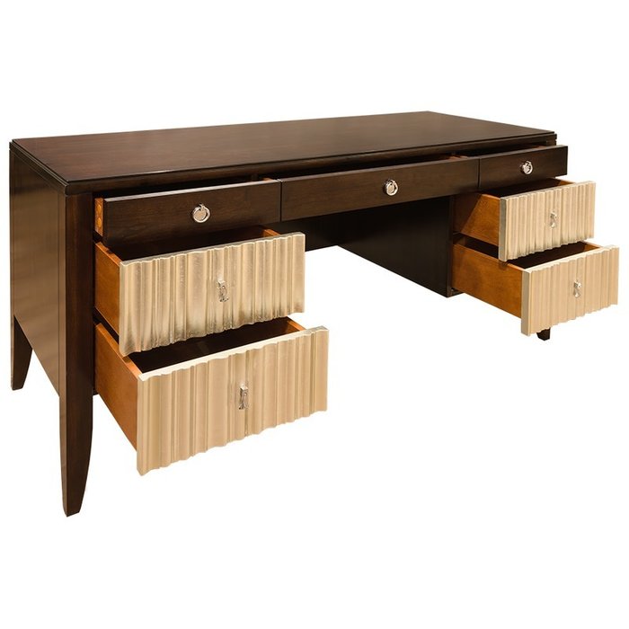 Письменный стол Mestre коричнево-серебряного цвета - купить Письменные столы по цене 268800.0