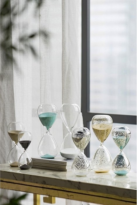 Декоративное изделие Песочные часы из стекла - купить Часы по цене 2530.0