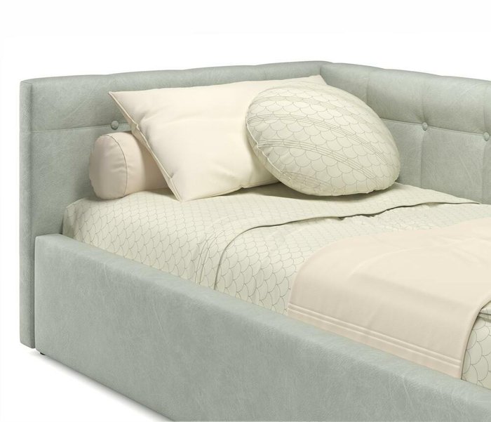 Кровать Bonna 90х200 серого цвета - купить Кровати для спальни по цене 21000.0 Кровать Bonna 90х200 серого цвета - купить Кровати для спальни по цене 21000.0