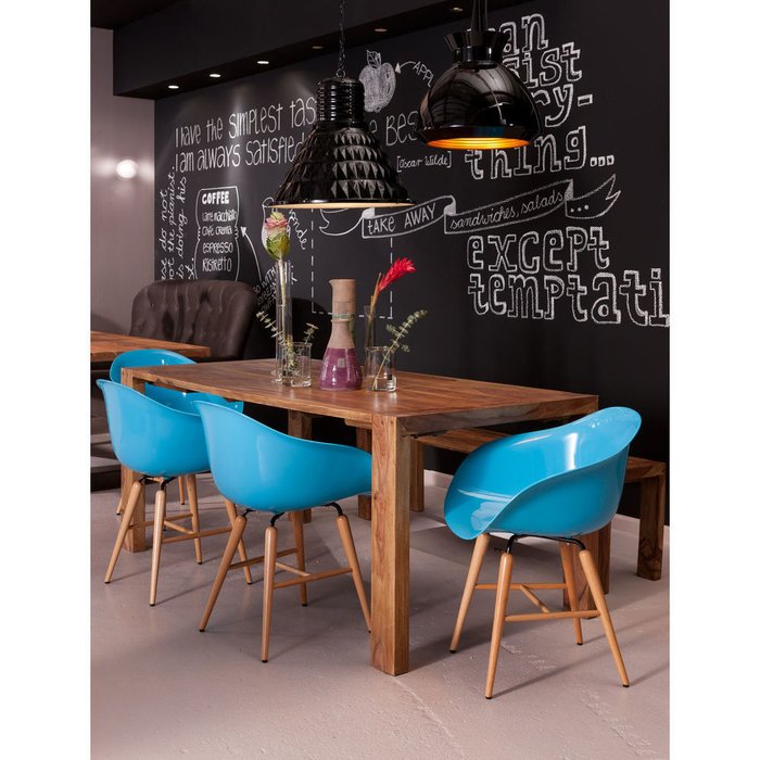 Стул с подлокотниками Forum голубого цвета - купить Обеденные стулья по цене 24570.0