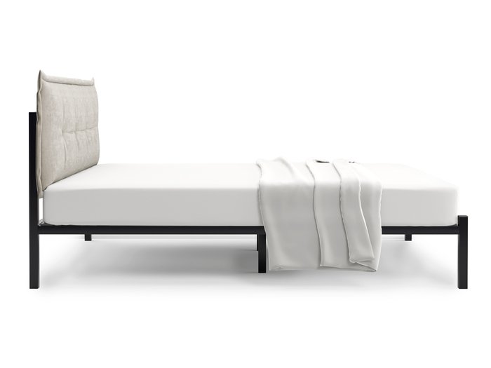 Кровать Лофт Cedrino 140х200 бежевого цвета без подъемного механизма - лучшие Кровати для спальни в INMYROOM