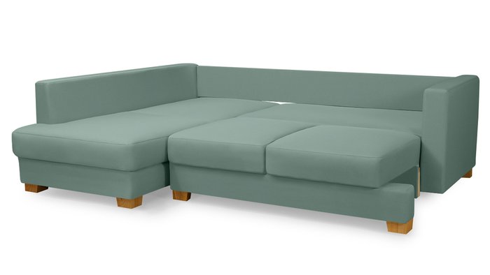 Угловой диван-кровать Плимут темно-мятного цвета - лучшие Угловые диваны в INMYROOM