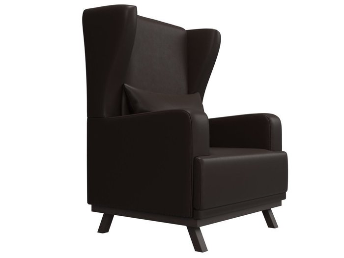 Кресло Джон темно-коричневого цвета (экокожа) - лучшие Интерьерные кресла в INMYROOM