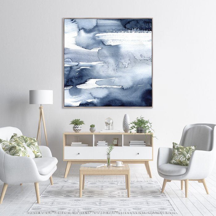 Репродукция картины на холсте Clouds over the river - лучшие Картины в INMYROOM
