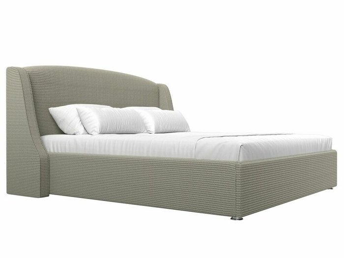 Кровать Лотос 200х200 бежево-серого цвета с подъемным механизмом - лучшие Кровати для спальни в INMYROOM
