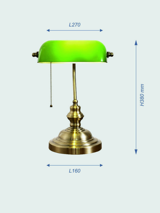 Настольная лампа Rome  зелено-золотого цвета - купить Настольные лампы по цене 9790.0