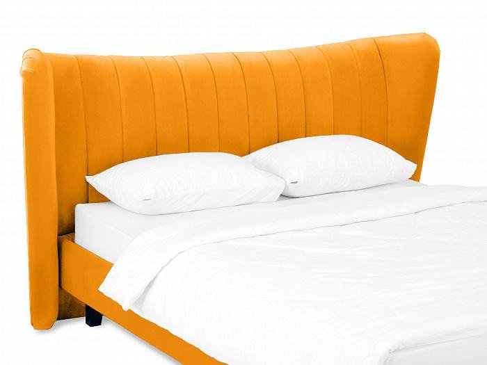 Кровать Queen Agata L 160х200 горчичного цвета - лучшие Кровати для спальни в INMYROOM