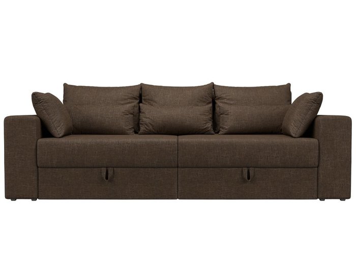Прямой диван-кровать Мэдисон коричневого цвета - купить Прямые диваны по цене 37990.0