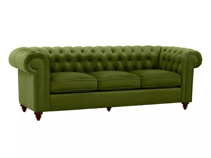 Диван Chester Classic зеленого цвета - купить Прямые диваны по цене 123480.0