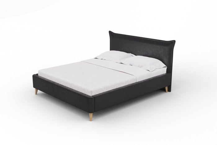 Кровать Олимпия 160x190 на деревянных ножках коричневого цвета
