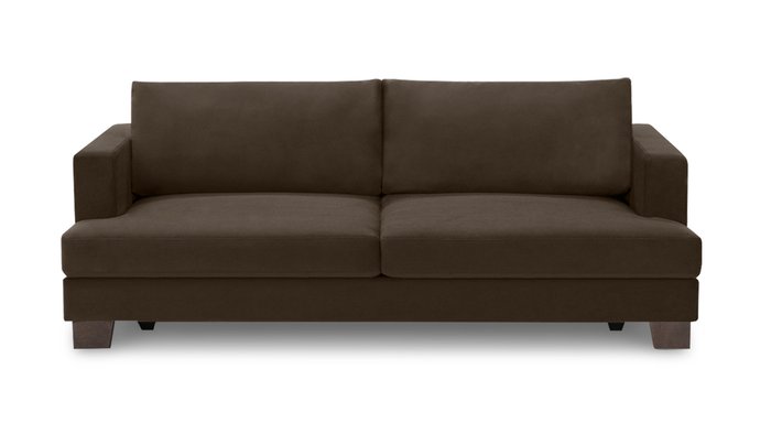 Прямой диван-кровать Марсель темно-коричневого цвета