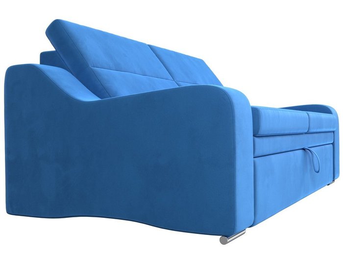 Прямой диван-кровать Медиус голубого цвета - лучшие Прямые диваны в INMYROOM