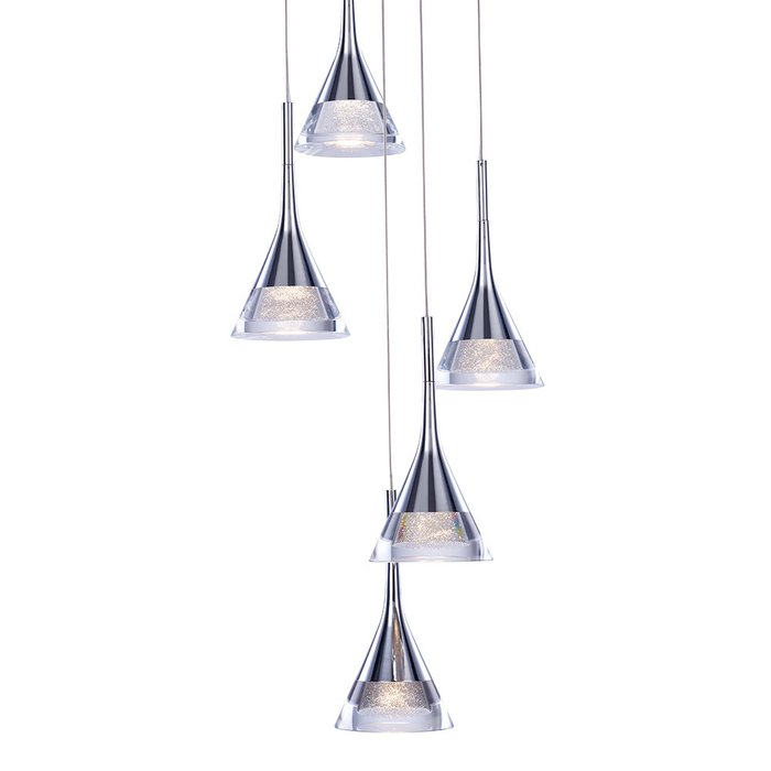 Подвесной светильник lluminati Gioiello из металла и прозрачного стекла - лучшие Подвесные люстры в INMYROOM